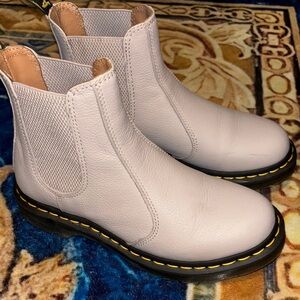 Dr. Martens Gray Leather Chelsea Boots